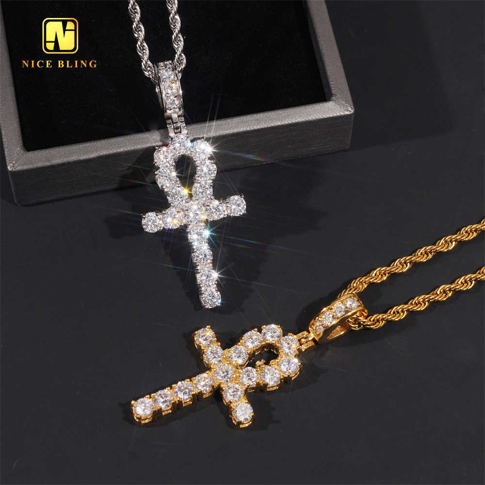 2025 Gift Wholesale Price Custom Hip Hop Jewelry Iced Out Cross Pendant Stainless Steel With Cubic Zirconia Diamond Pendant