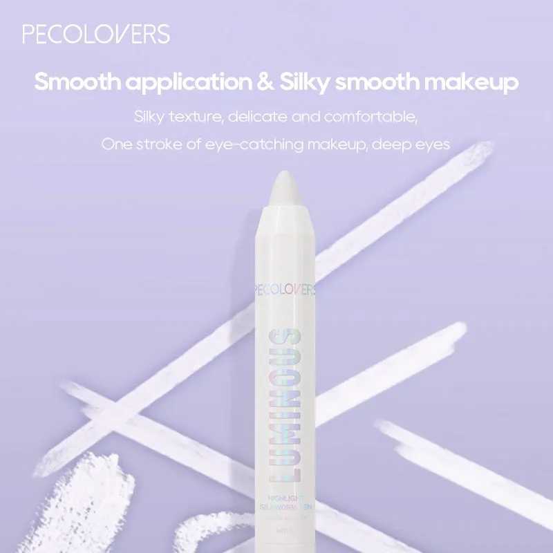 Brightening Highlighter Pen Long Lasting Waterproof Smooth Matte Pearly Glitter White Silvery Eyeliner Eyeshadow StickXJ250217