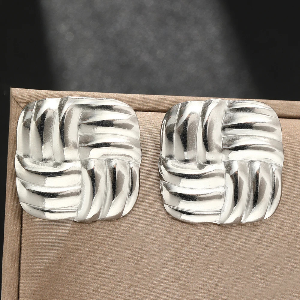 Stainless Steel Earrings Trendy Knotted n Fashion For Women Jewelry Irreproducible Classic Party Gift 250213