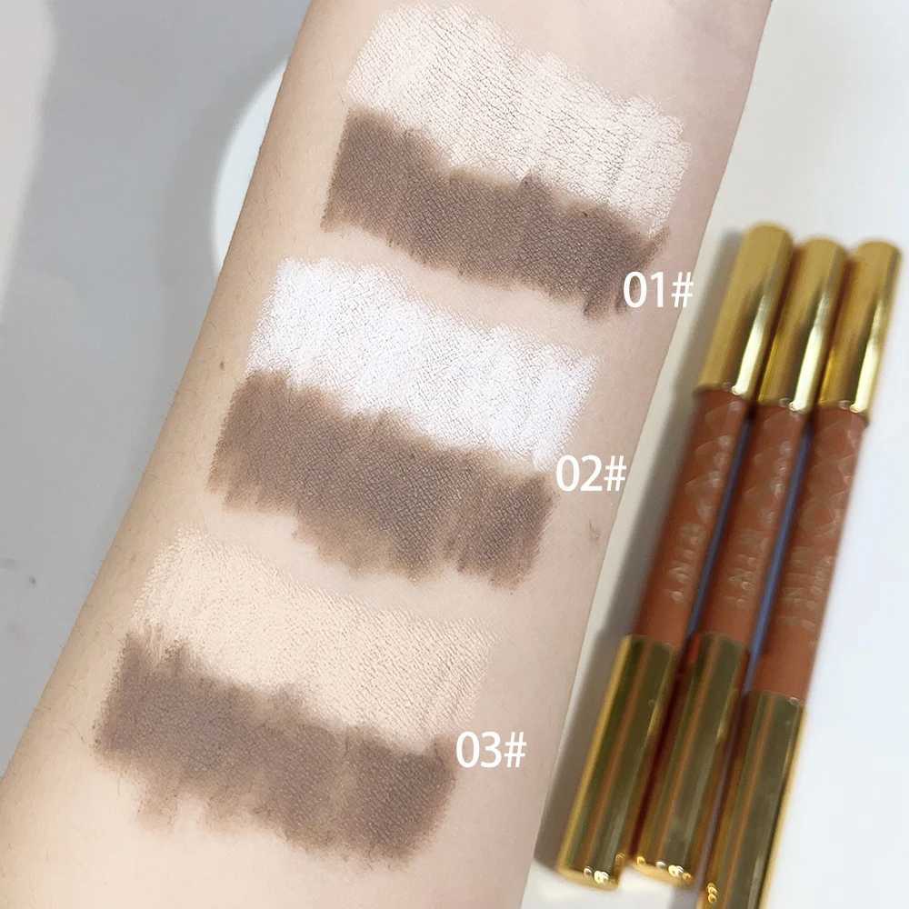 Double Head Contouring Pen Lasting Brighten Natural Outline Sculpt Stick Matte White Highlighter Stick Concealer Korean MakeupW250217