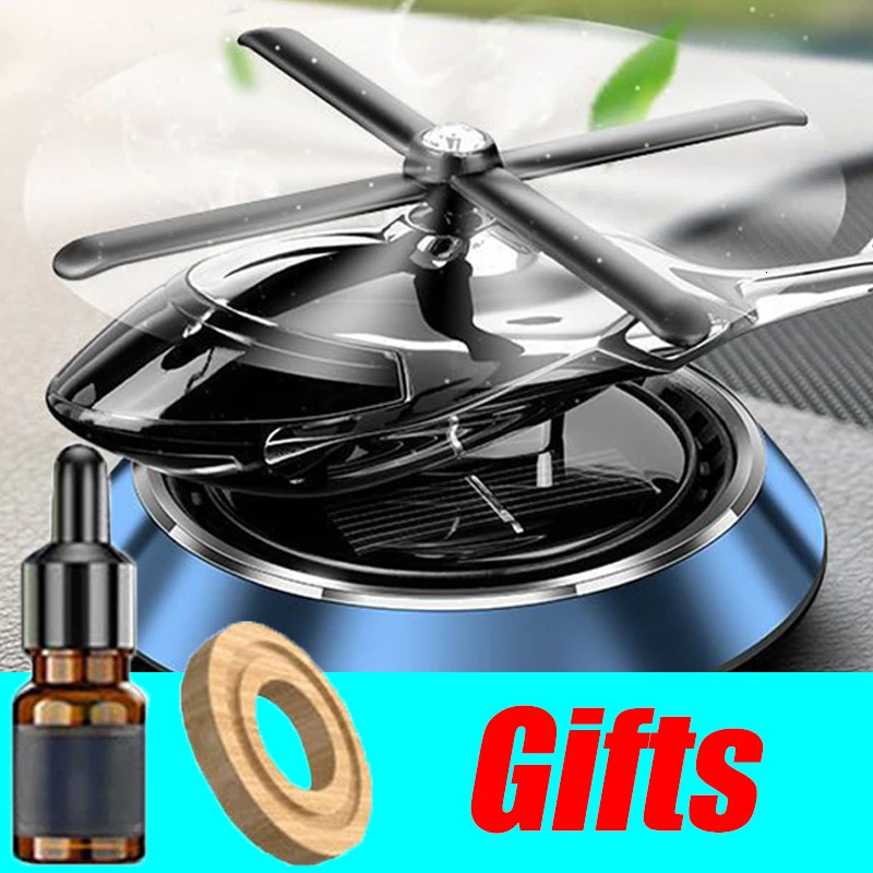 Car Helicopter Solar Rotating Perfume Diffuser Car Fragrance Decoration Car Air Freshener Ornaments Deodorant Perfume Diffuser 250214