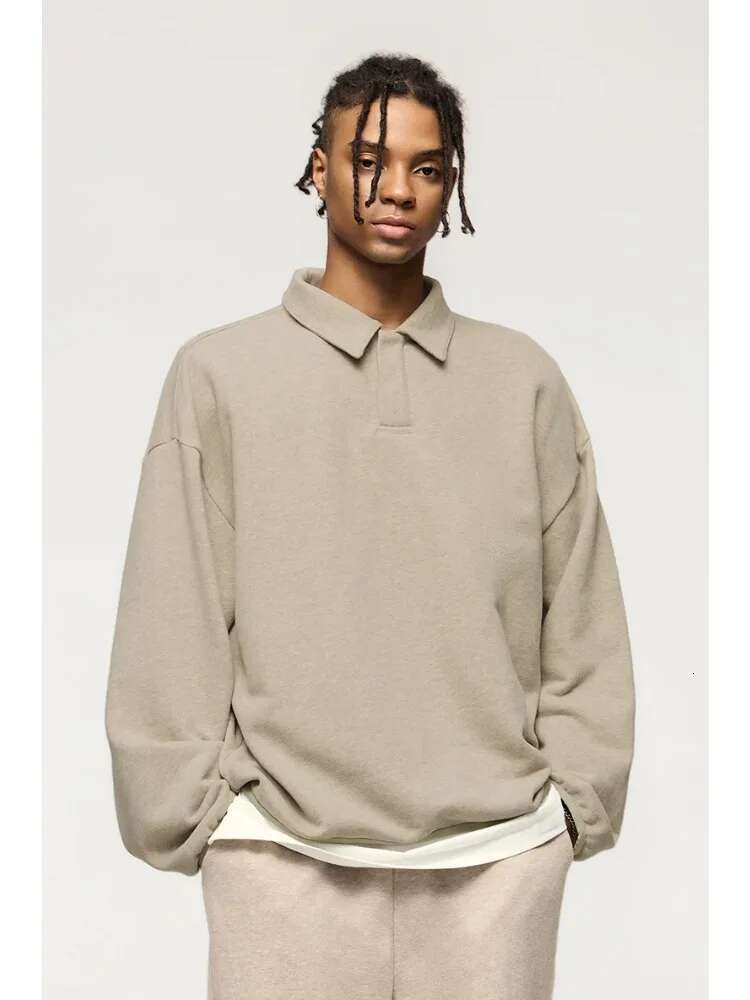 Premium Cozy Quarter Unisex 365 Gsm Veet Polo Collar Sweatshirts