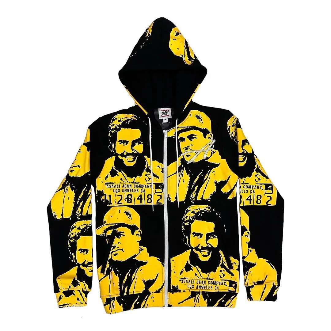 Gothic long sleeved jacket hoodie Haruku hip-hop sports Korean version fashionable print large casual versatile pullover
