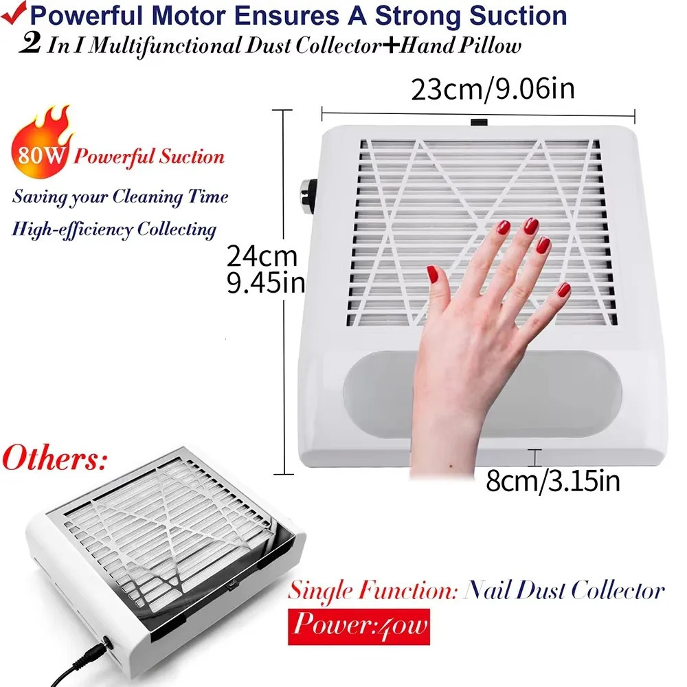 220V EU Plug Nail Dust Collector Manicure Machine Tools Nail Vacuum Cleaner With Remove Filter Nail ctor Fan Nail Art Tool 250214