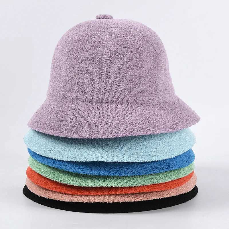 High quality Outdoor Casual Blank Breathable Foldable Terry Towelling Bucket Hat W250217