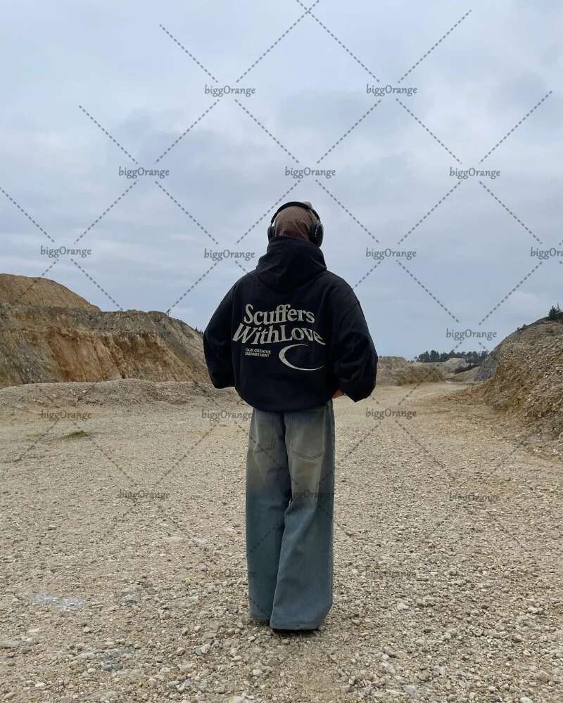 Fashion kawaii clothing letters oversized pullover women's Y2K street hip-hop Haruku loose all-match sweater men's