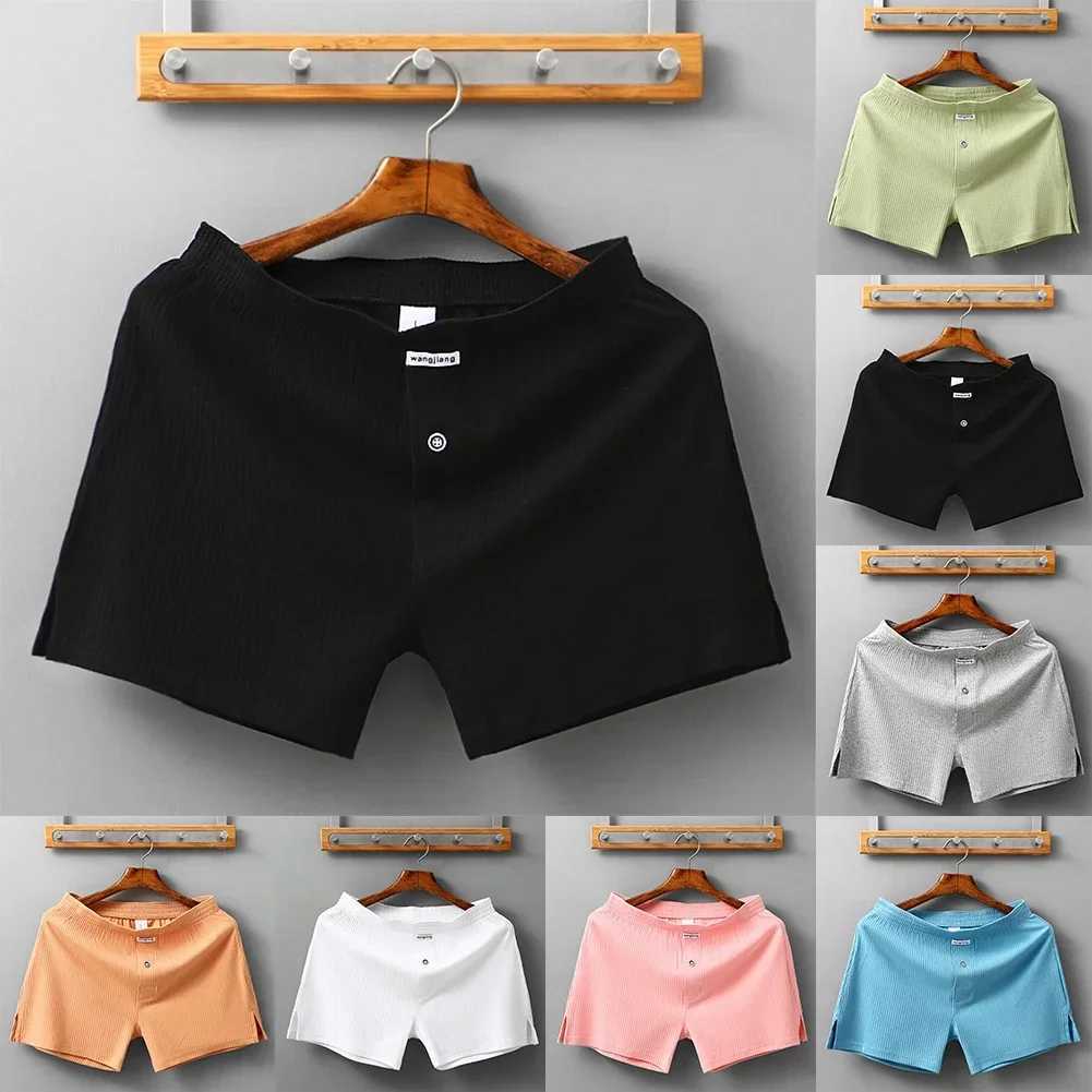 Sexy Men Cotton Boxer Briefs Convex Pouch Underwear Shorts Trunks Comfort Underpants Threaded Arrow Pants Elastic Male PantiesT250310