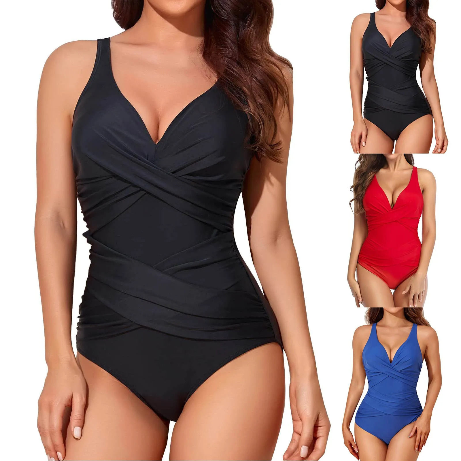 Sexy Bikini Swimsuits For Women Slimming Bathing Suit Retro Ruched Push Up Vintage Padded Swimwear High Waisted Bottoms 250213