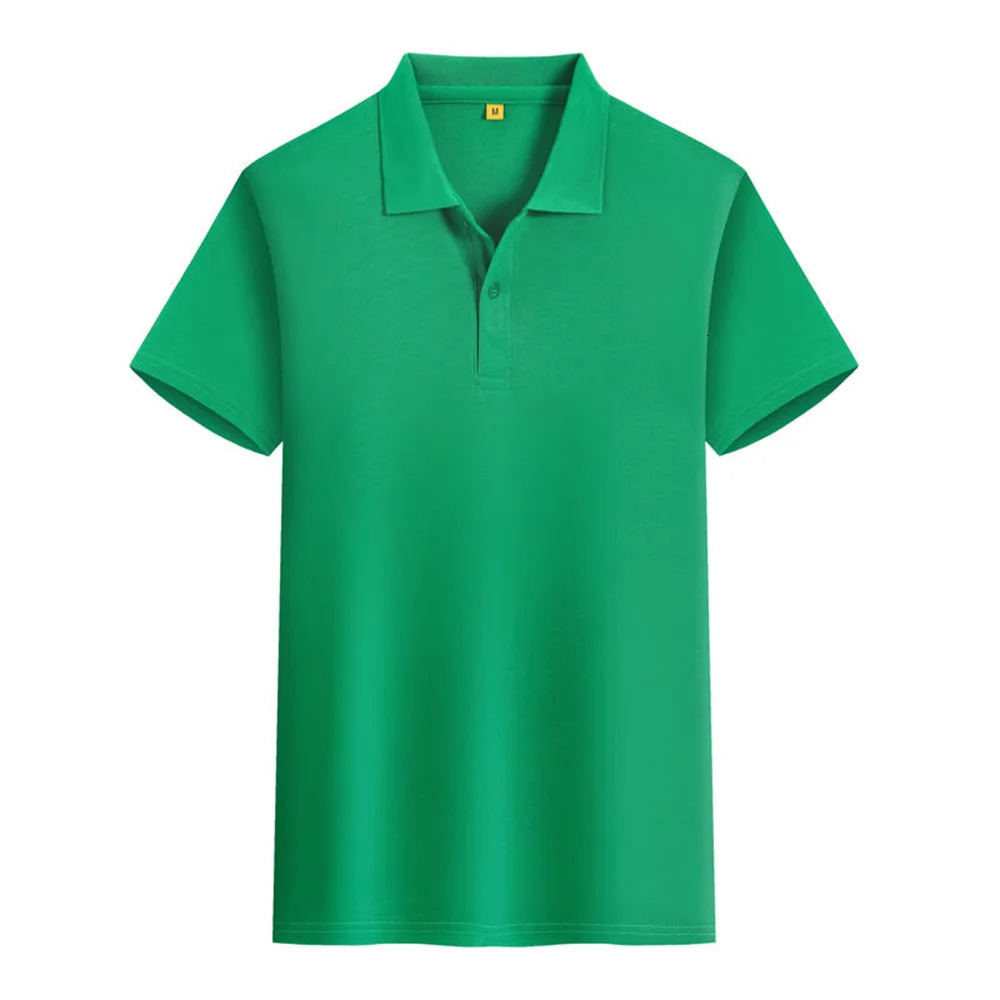 Mens Polo shirt short sleeved mens versatile casual fashion trend lapel tshirt half top 250213