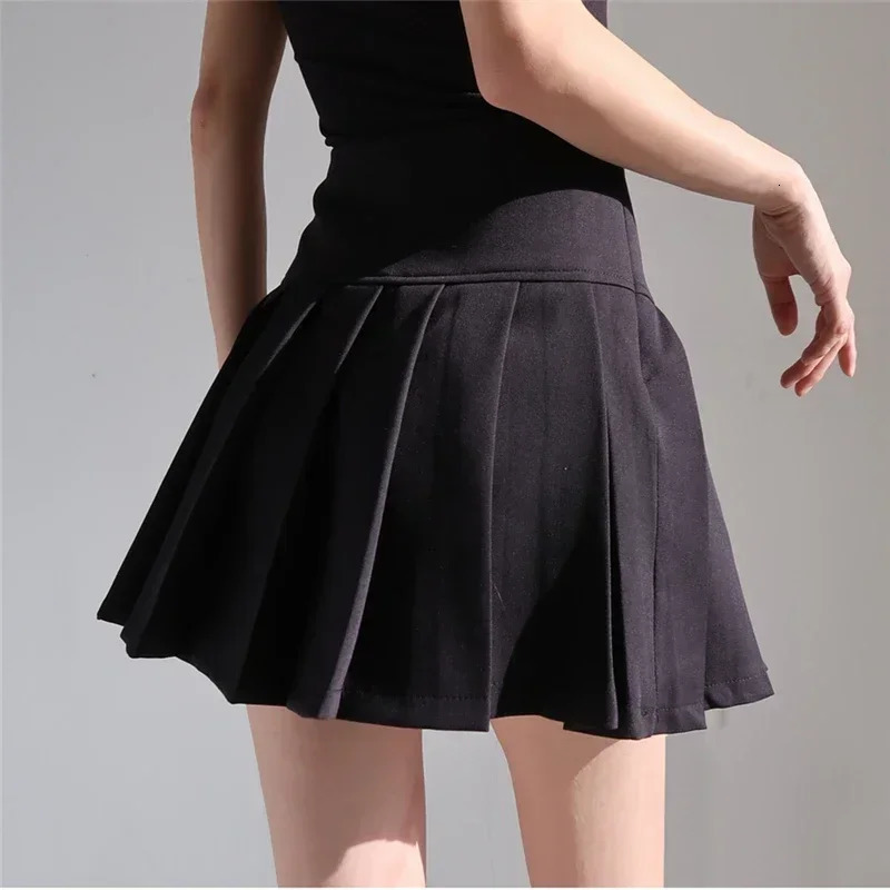 American School Y2k Style Summer Short Pleated Skirt For Women High Waist Sexy sweet Mini Skirts Female 250214