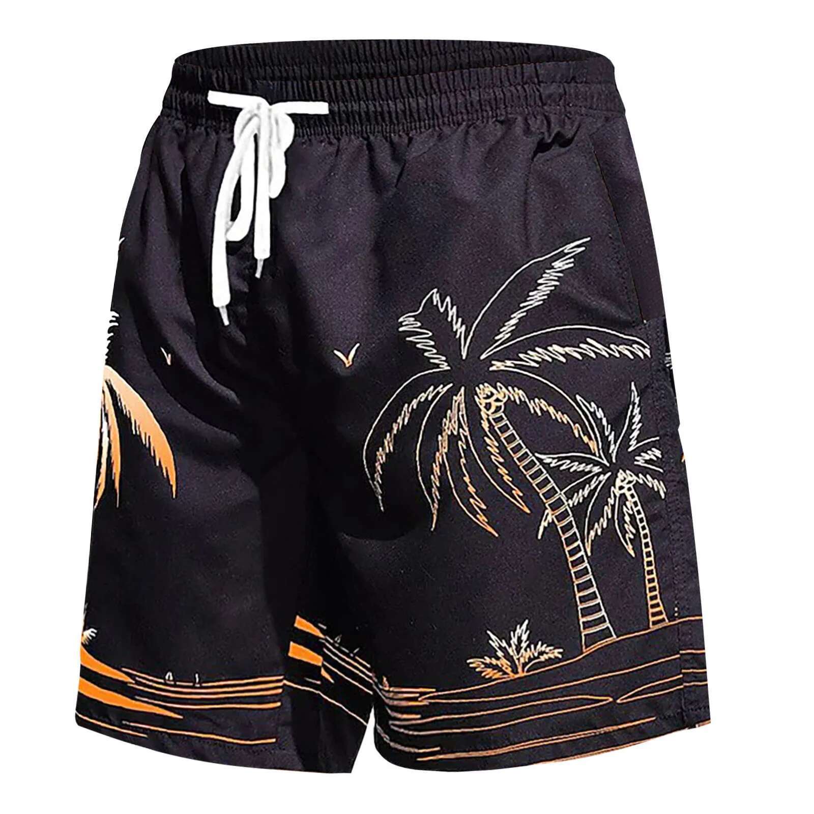 2025 Men's Spring And Summer New Loose Casual Street Tie Beach Print Men's Designer Shorts Outdoor Basketball Training Sports Shorts Ropa Ho