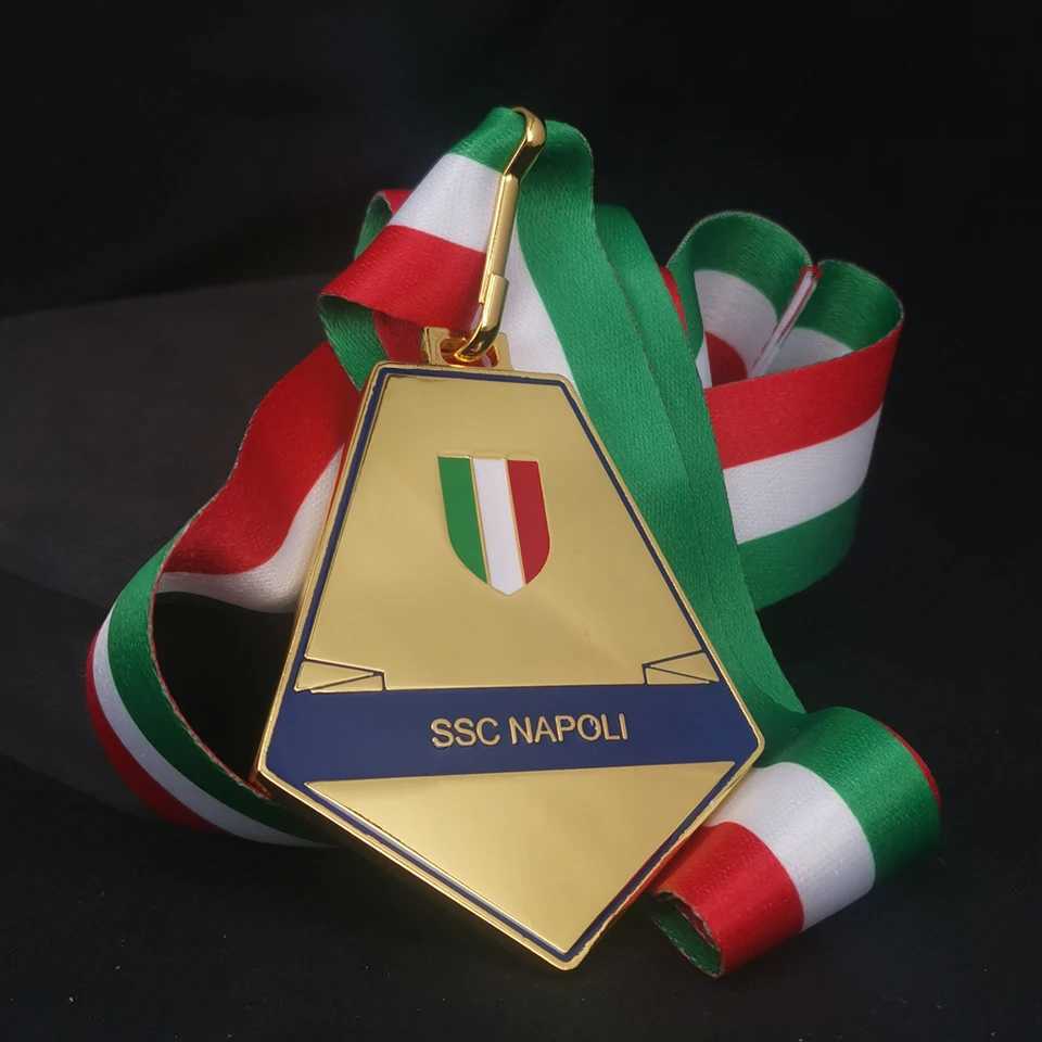 2022-23 Season S.S.C. Napoli Medal Serie A Metal Gold Medal Fan Souvenir W250217