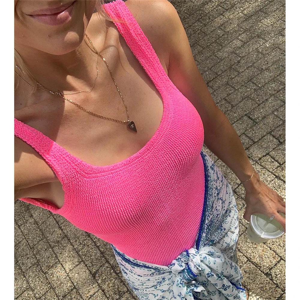 Sexy Women One Piece Swimsuit Swimwear Female Solid Push Up Thong Bather Bathing Suit Monokini Brazilian Swimming Suits 250213