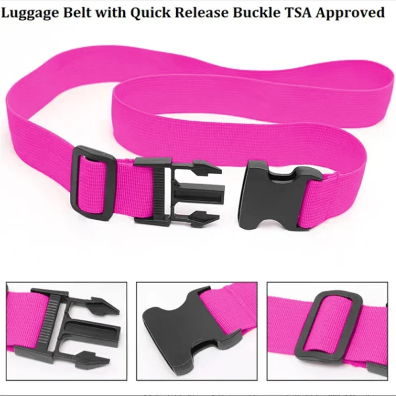 Straight luggage strap for suitcases polyester luggage strap with adjustable release buckle travel accessories 250214