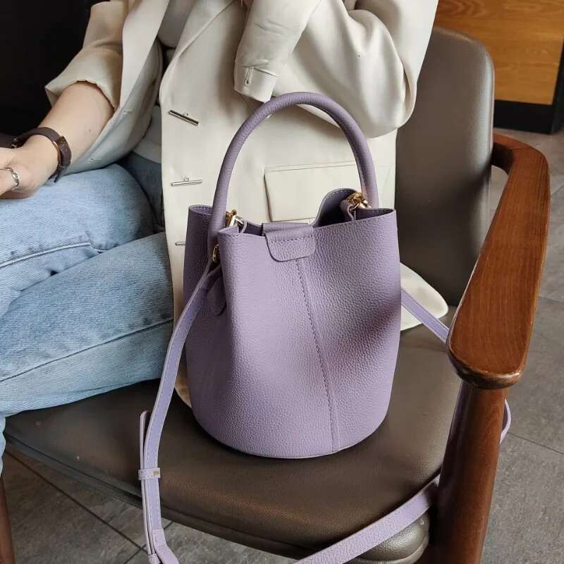 UBEL 2024 Brand New Women Shoulder Solid Fashion Bucket Crossbody Women's Minimalist Real Leather Bag For Work