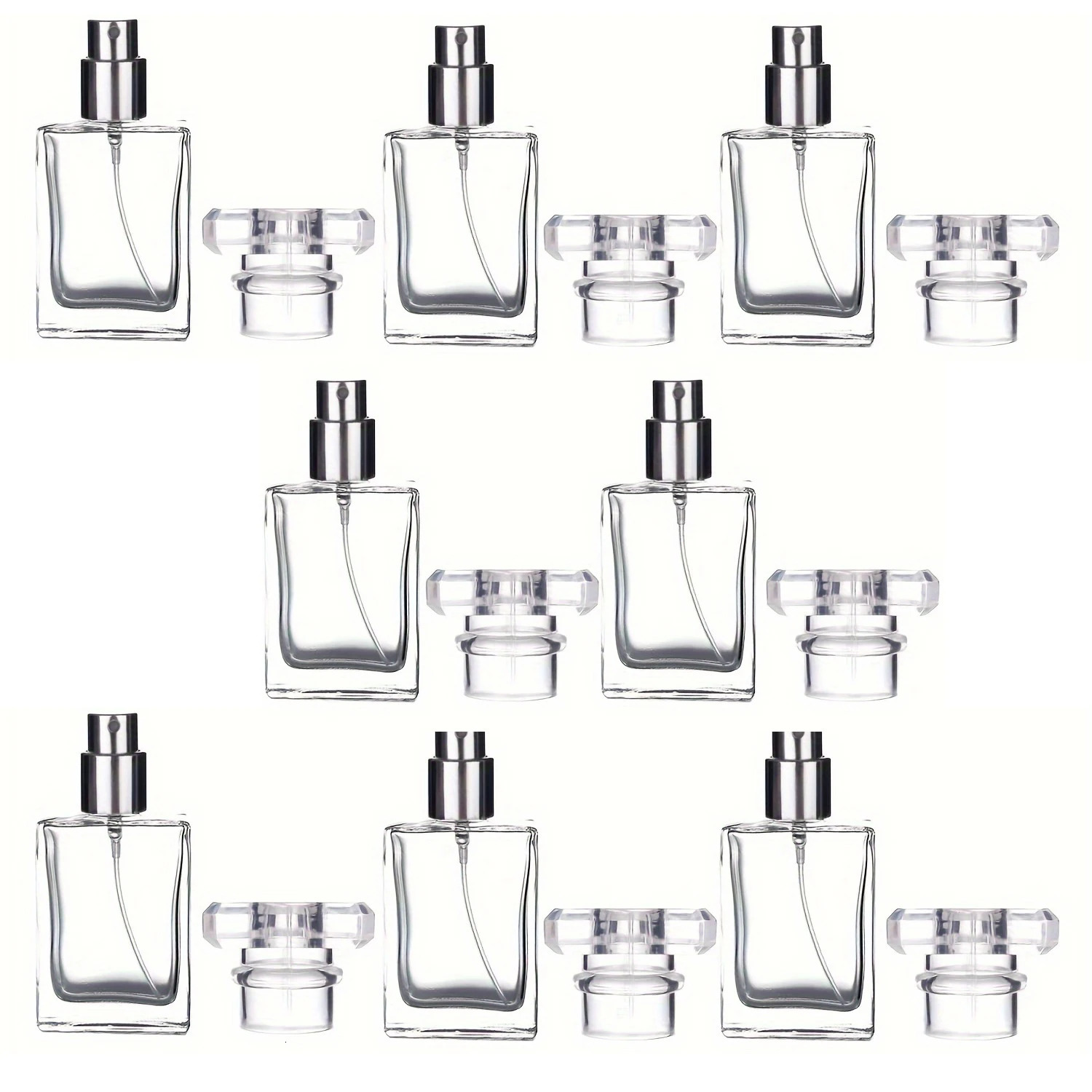 8pcs 30ml Glass Perfume Bottles Empty Refillable Clear Travel Perfume Spray Atomizer Perfume Bottle Atomizer Container 250213