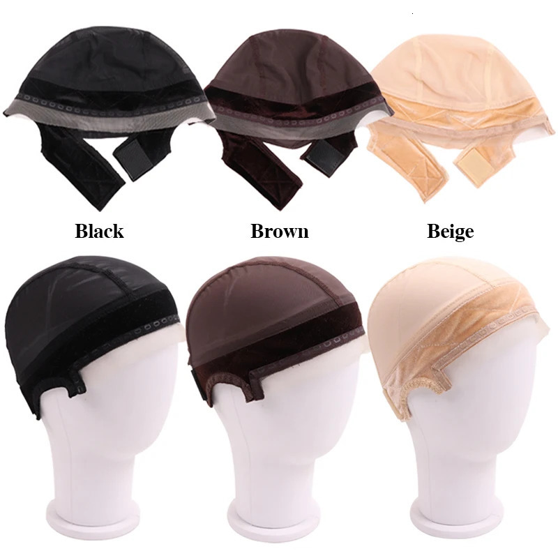 Nunify Adjustalbe Glueless Wig Cap With Grip Soft Velet Brown Skin Black Swiss Lace Silicone Wig Grip Cap Anti Slip Hairnet 250214