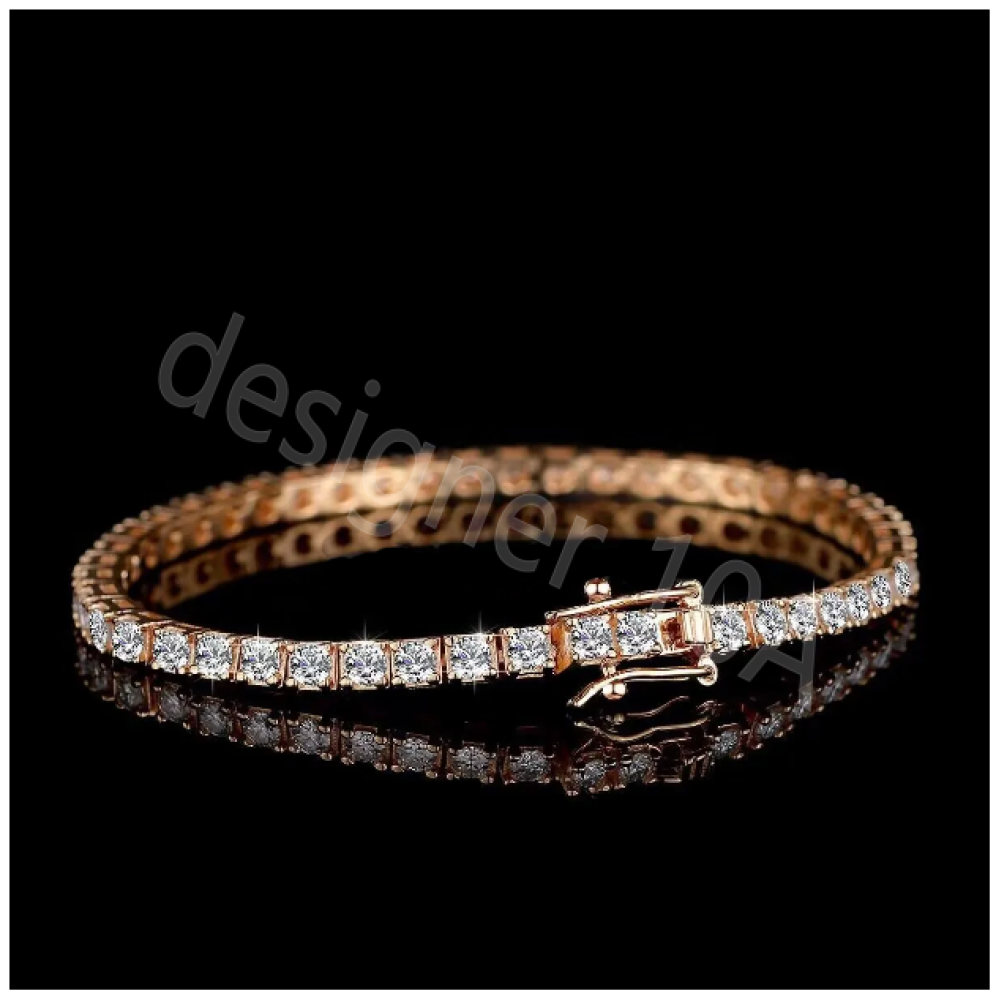 moissanite bracelet designer women jewelry vvs bracelet 3mm 7-8 inch iced out diamond gold silver rose gold 4mm 5mm woman tennis chain valentines day gift accessory