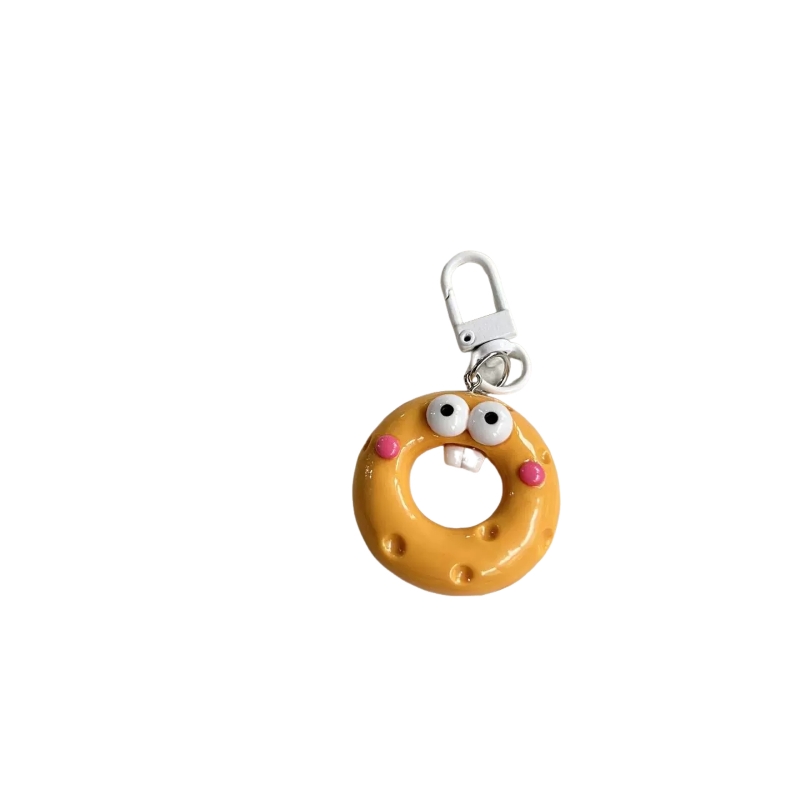 Geometric Big Mouth Keychain Cute Car Pendant Resin Doll Student Couple Backpack Bag Hanging Accessories