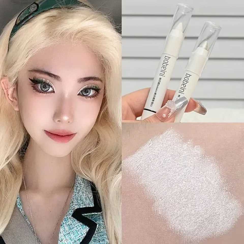 lescent matte eyeshadow stick White eyeliner lying silkworm silver flash highlighter brightening lasting color KoreaW250217