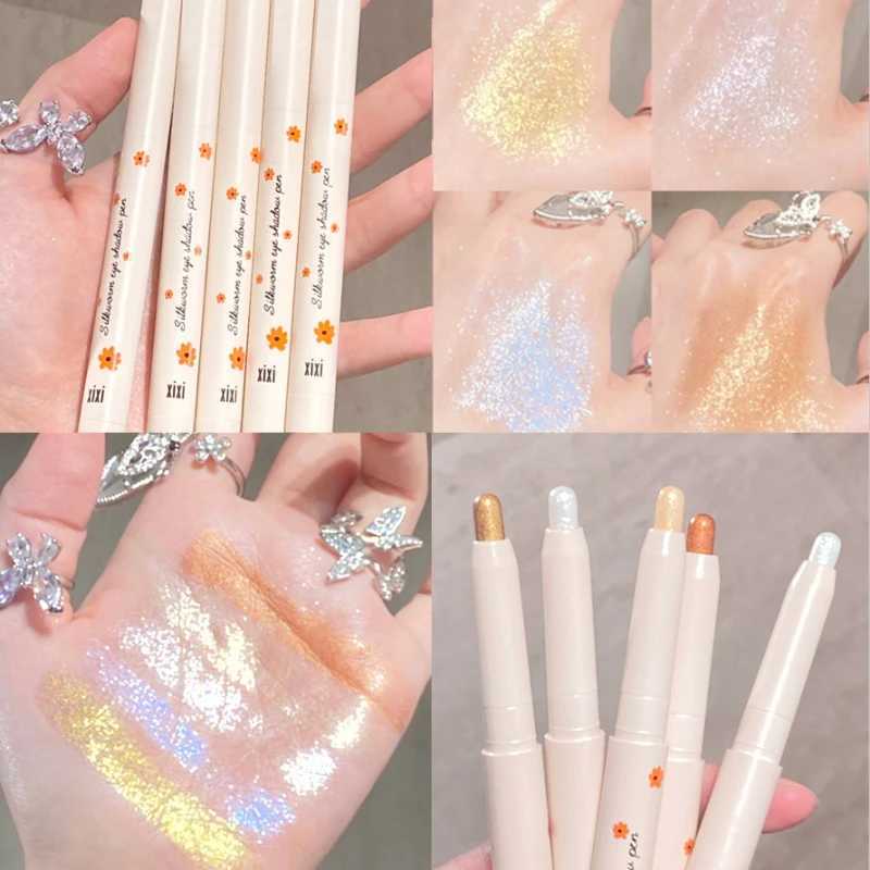 Face Makeup Highlighter Pencil Pearl Brightening Cream Diamond Blue Gold Silver Long Lasting Waterproof HighlighterXJ250217