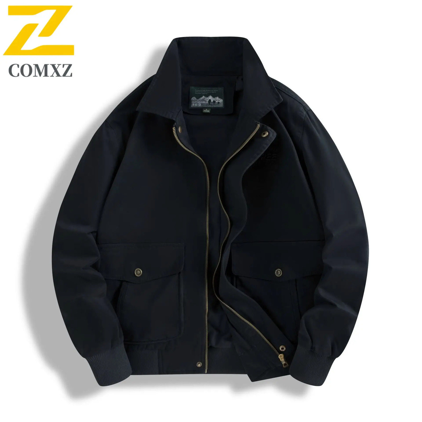 Autumn Jackets Mens Fashion Casual 100% Cotton Lapel Windproof Coat Male Hiking Outdoor Camping MultiPocket Work Jacket 250210