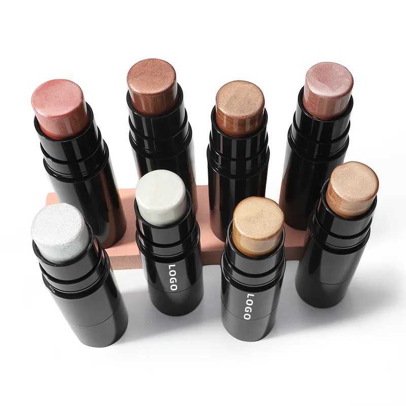 20pcs Makeup Highlighter Stick Custom Bronzer Shimmer Contour Highlight Creamy Stick With Brush Cosmetics Wholesale BulkW250217