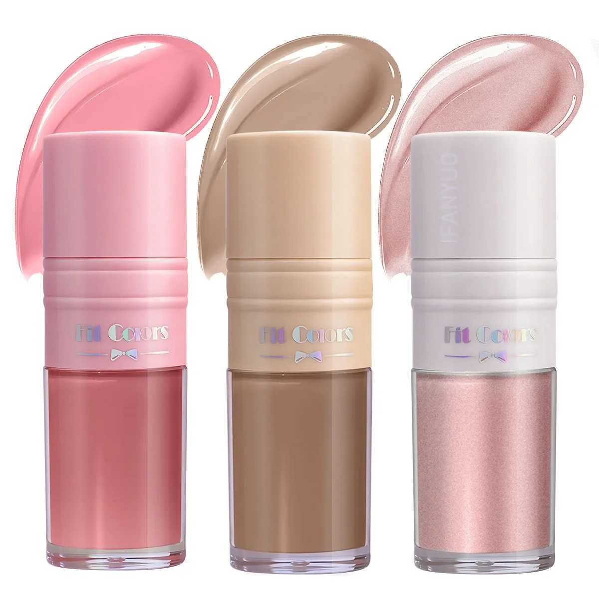 14 Colors Matte Liquid Blush Contour Highlighter Waterproof Long Lasting Sponge Brush Head High Pigment Blusher Brighten BronzerXJ250217