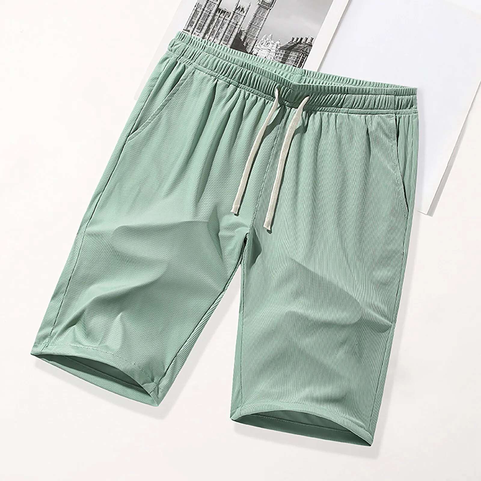 Design Personalized And Fashionable Shorts For Summer Solid Color Slim Fit Five Point Outdoor Sports And Leisure Shorts Bermudas Para Hombre