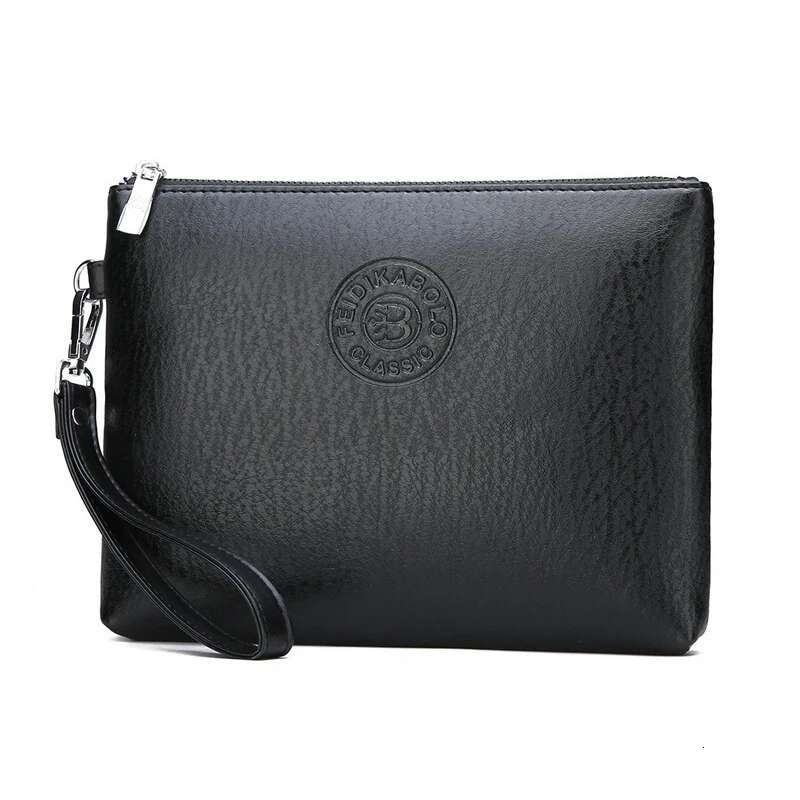 New Business Style Men's Clutch Large Wallet Soft PU Leather Male Wristlet Pack Bag Elegant Leisure Stylish Hand Bags Gift Pouch PU