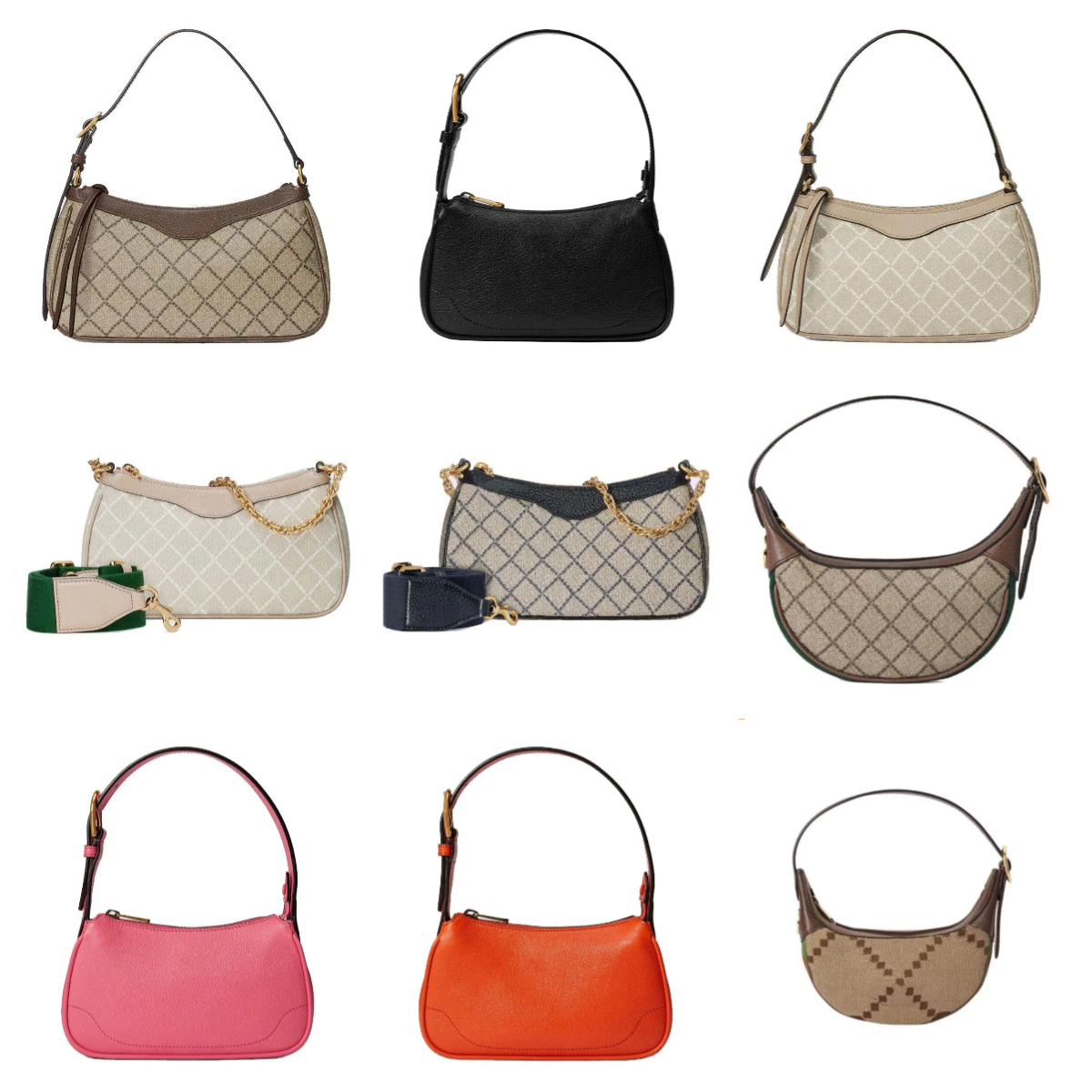 Luxury Designer Bag Womens Shoulder Fashion handbag high quality flower canvas wallet Leather Underarm crossbody bag clutch tote Women chain