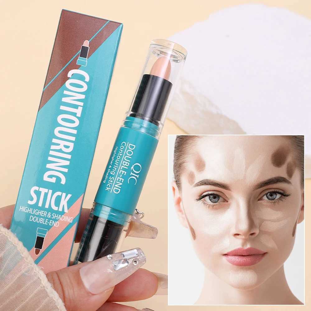 Durable high gloss and contour stick double-sided V-shaped waterproof matte natural contour bronze pen Korean cosmeticsW250217