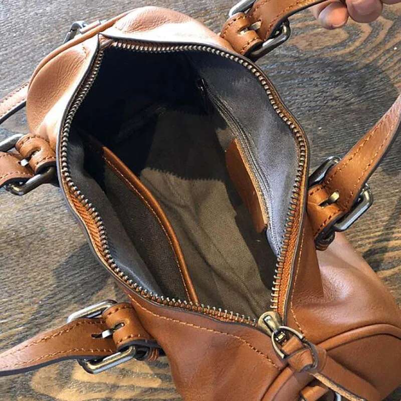 Soft 100% Cow Leather Handbag Women's Long Strap Shoulder Messenger Satchel Bags Black Genuine Skin Casual Tote Sac A Main