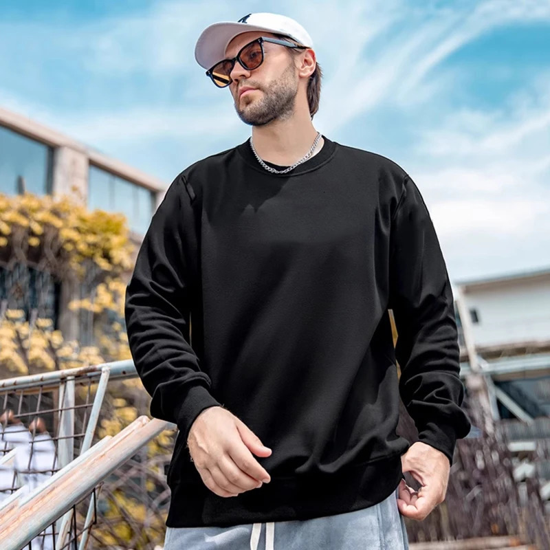 Plus Size Oversized Men Tops Autumn Pullovers Sweatshirts 6XL 7XL110180kg Man Round Neck Long Sleeve Printed Big Clothing 250214