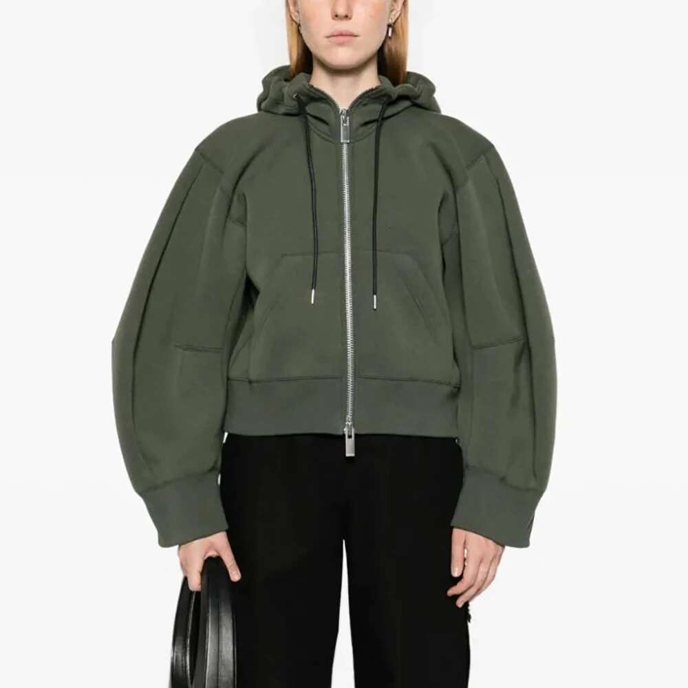 Cotton Blend Women Sweatshirt Y2k Simple Casual Loose Commuter Hundred Long Sleeve Hooded Jacket Tops 2025 Autumn New