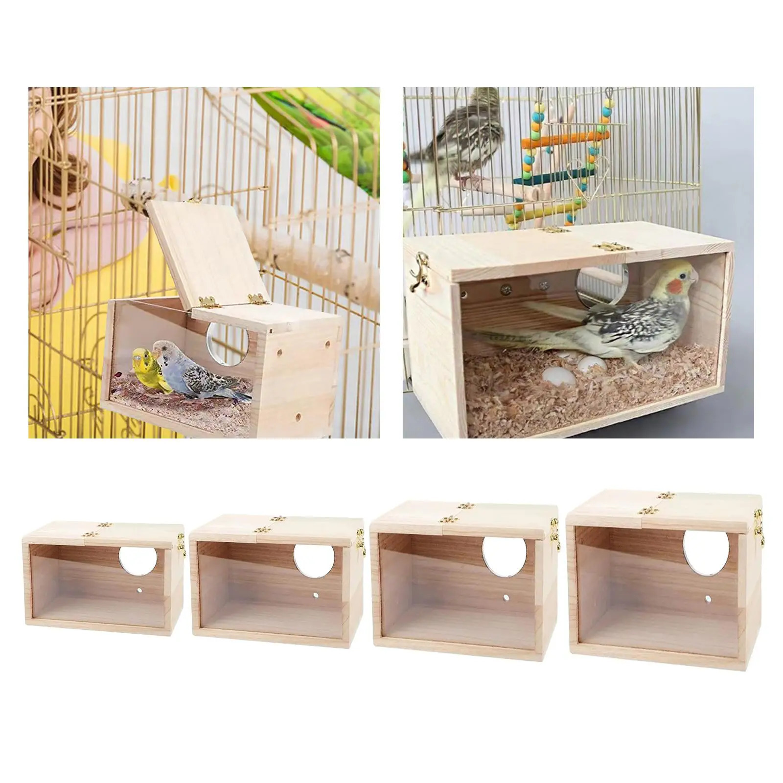 Parakeet Nesting Box Parakeet Breeding Nest Box Decorative Bird Nest Box Mating 250206