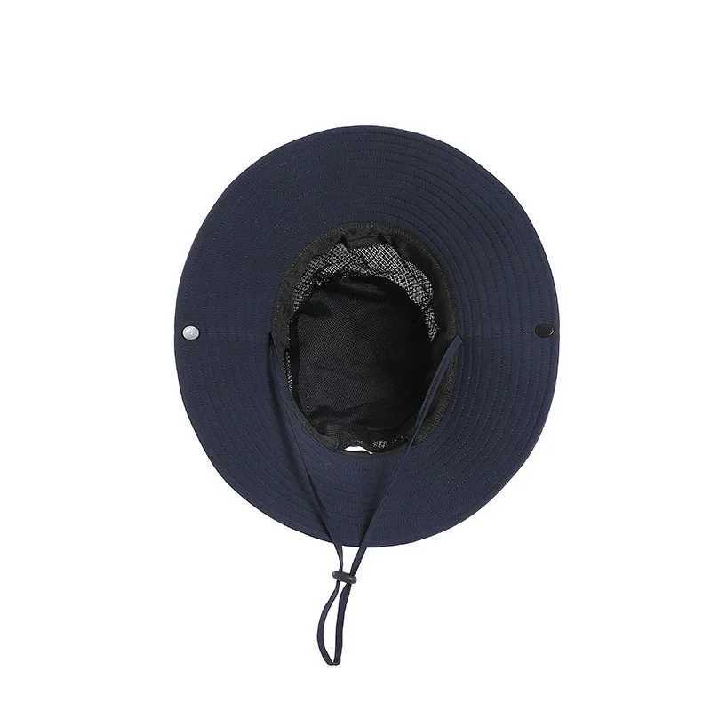 Outdoor UV Protection Sun Hat For Men Women Breathable Mesh Bucket Hats Summer Male Wide Brim Hiking Fishing Hat Panama Caps W250217