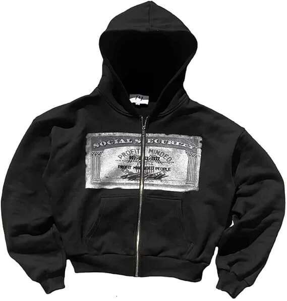 Early Spring New Street American Punk Exquisite Pattern Zipper Hoodie Fashion y2k Design Daily Couple Casual Cardigan Jacket