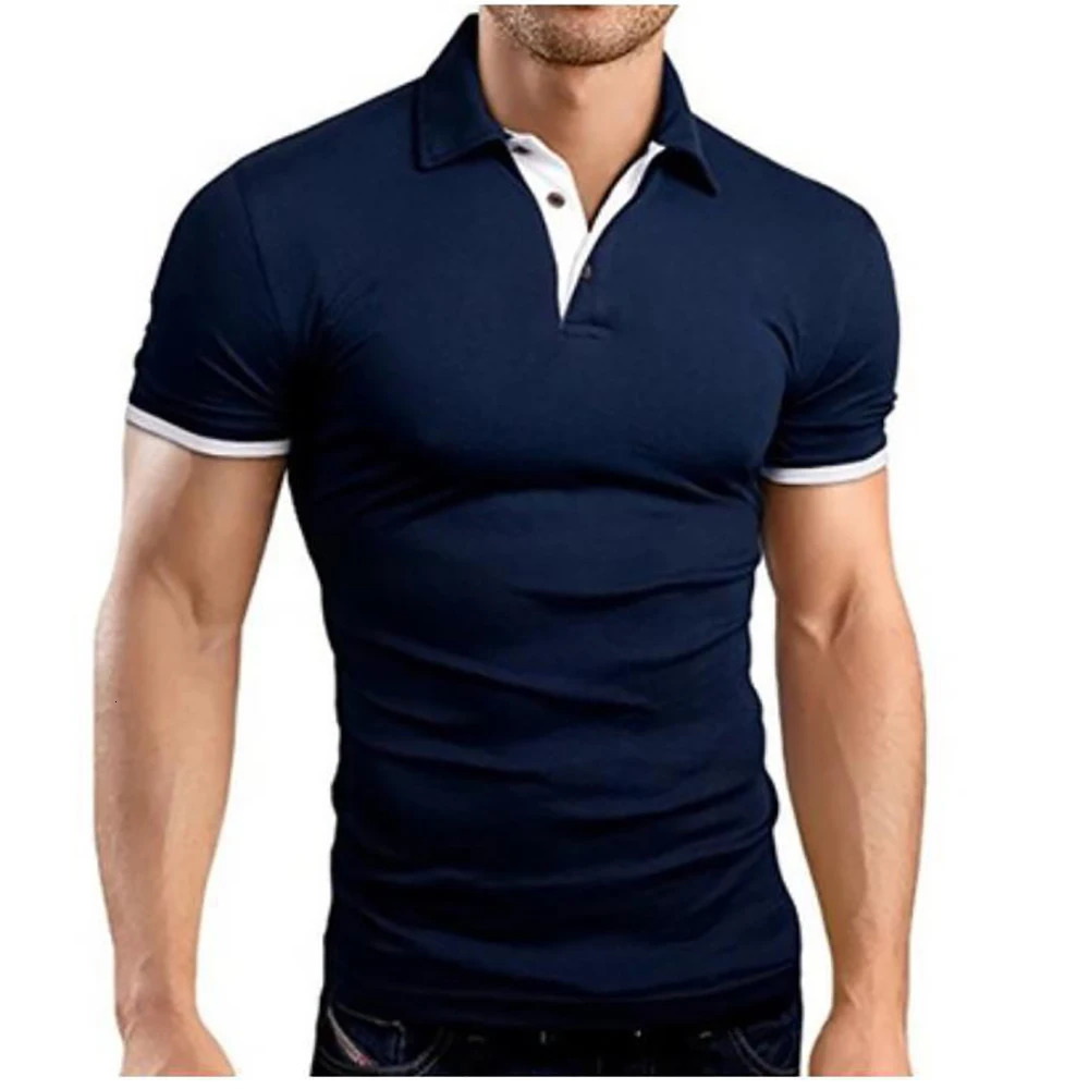 Summer mens collar hollow short sleeved polo shirt breathable business Tshirt clothing 250213