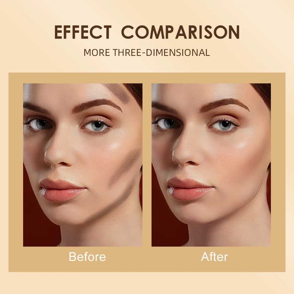 QIBEST Highlighter Makeup Glitter Contouring Bronzer For Face Shimmer Powder Creamy Texture Illuminator Stick Women CosmeticsW250217