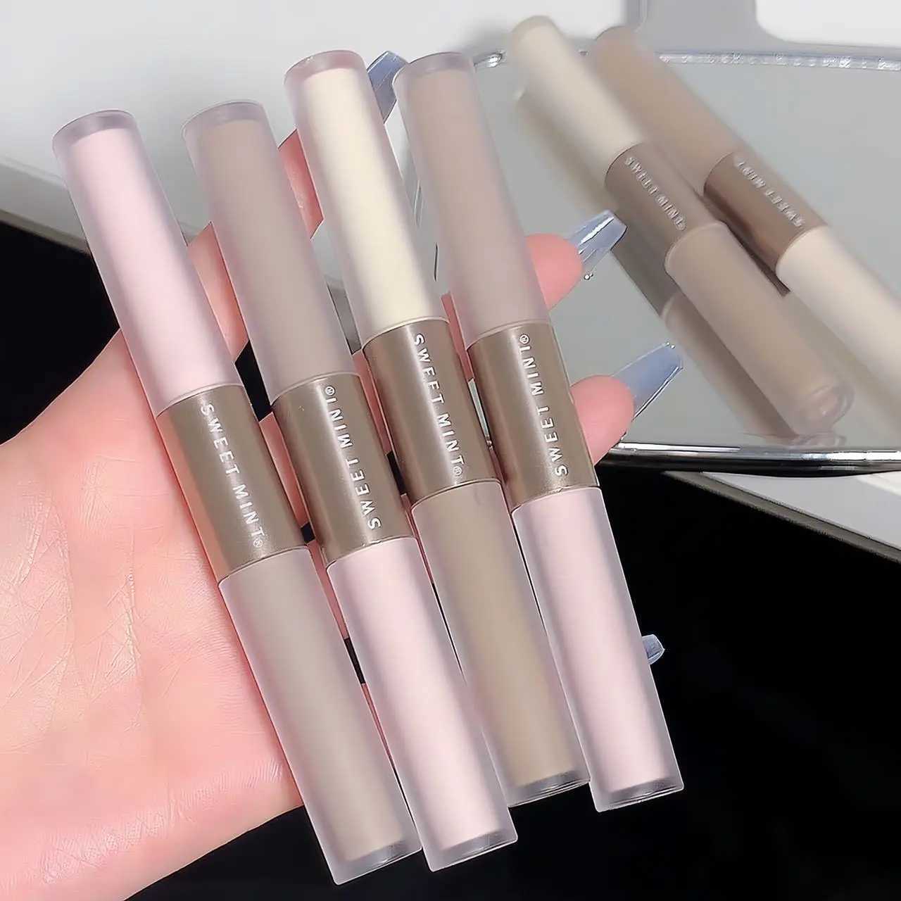 Double sided matte contour stick facial bronze makeup liquid waterproof contourW250217