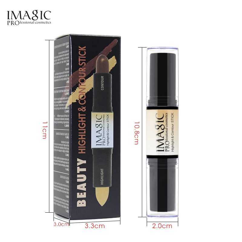 IMAGIC Makeup Creamy Double-ended 2in1 Contour Stick Contouring Highlighter Bronzer Create 3D Face Concealer Full Cover BlemishW250217
