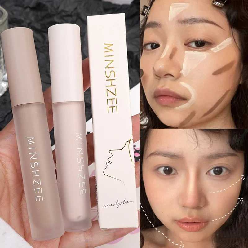 Brightens Skin Liquid Contouring Stick Waterproof Lasting Face Natural Bronzer Highlighter Matte Nose Shadow Contour CosmeticsW250217