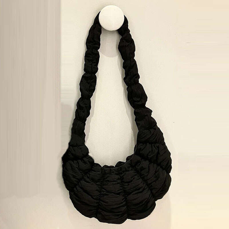 Korean Cloud Folded Single Shoulder Crossbody Bag Large Capacity Sponge Women's Lightweight And Versatile Leisure Dumpg Bun