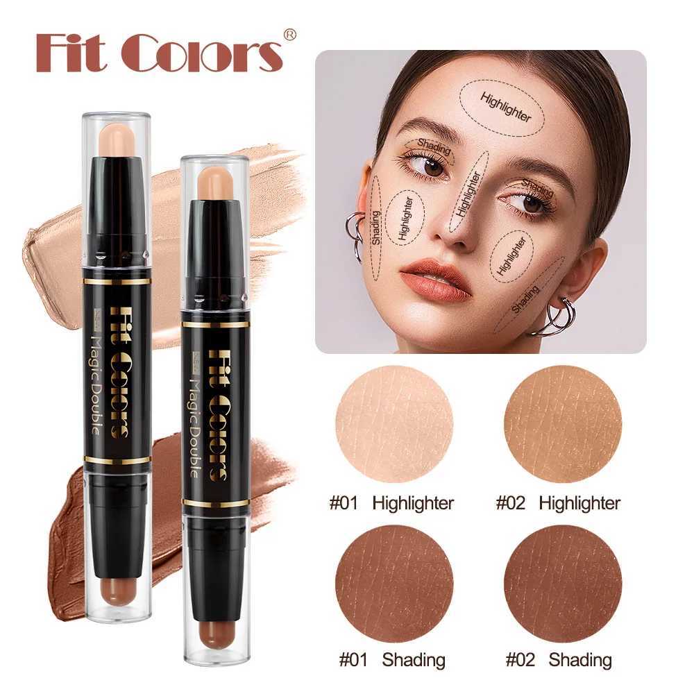 Fit Colors Double Head Multi-Functional Highlighter Stick 3-Dimensional smooth and delicate Brightening and Contouring PenW250217