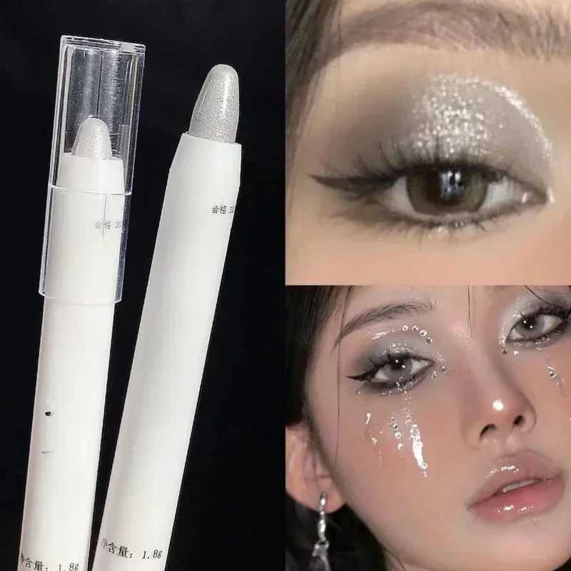 Matte White Lying Silkworm Highlighter Pen Lescent Eyeshadow Stick Brightening l Eyeliner Waterproof Glitter Eye ShadowW250217