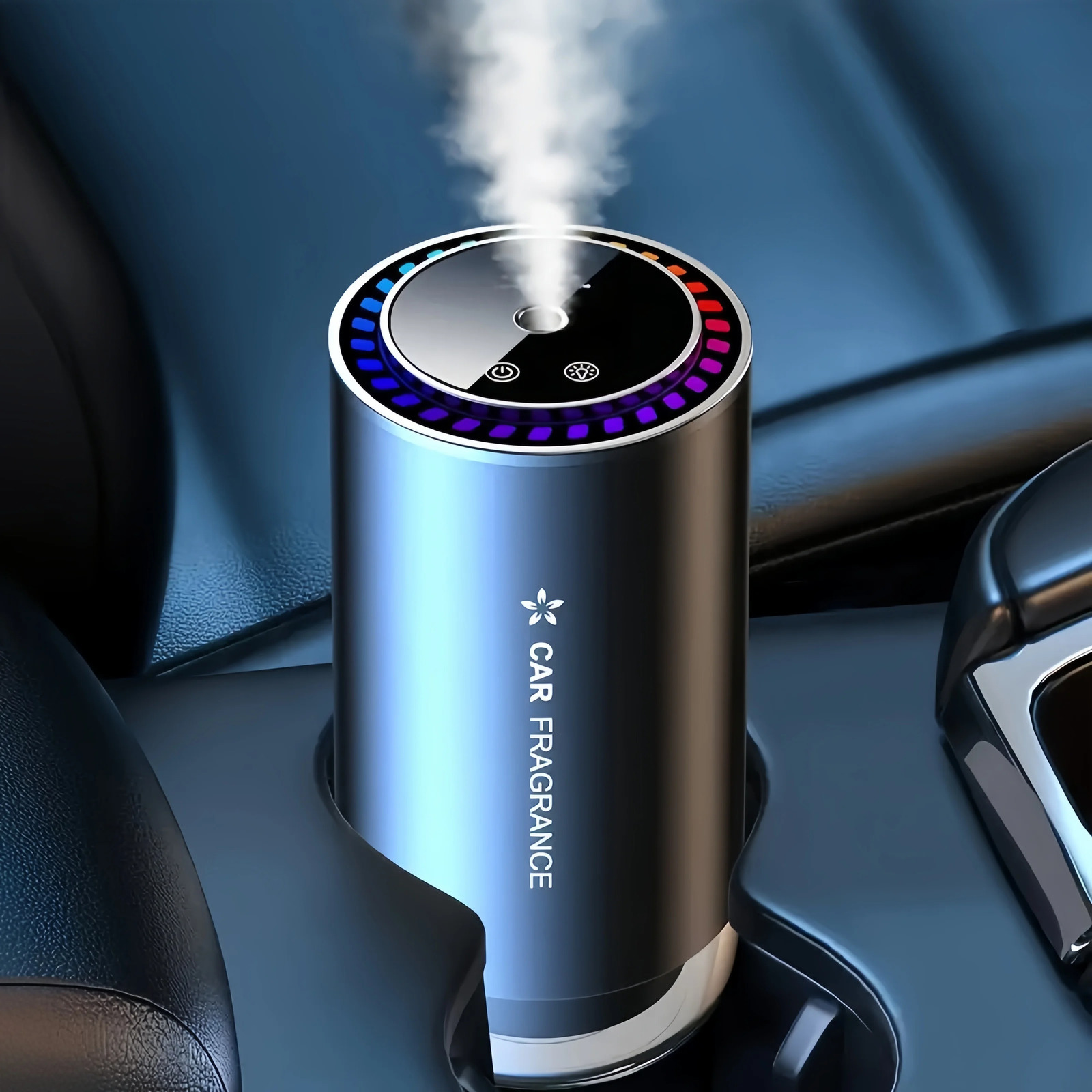 Smart Car Diffuser | Car Oil Diffuser with 1 Fragrance Total 50ml | Auto Switch Car Diffuser | Star Projector | Colorful Breat 250214