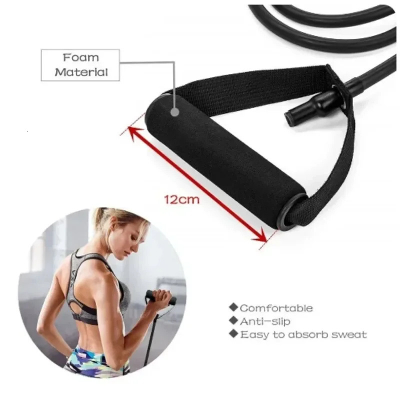 Resistance Bands with Handles Gym Weights Yoga Pull Rope Elastic Fitness Exercise Straps Band for Home Workout Strength Training 250213