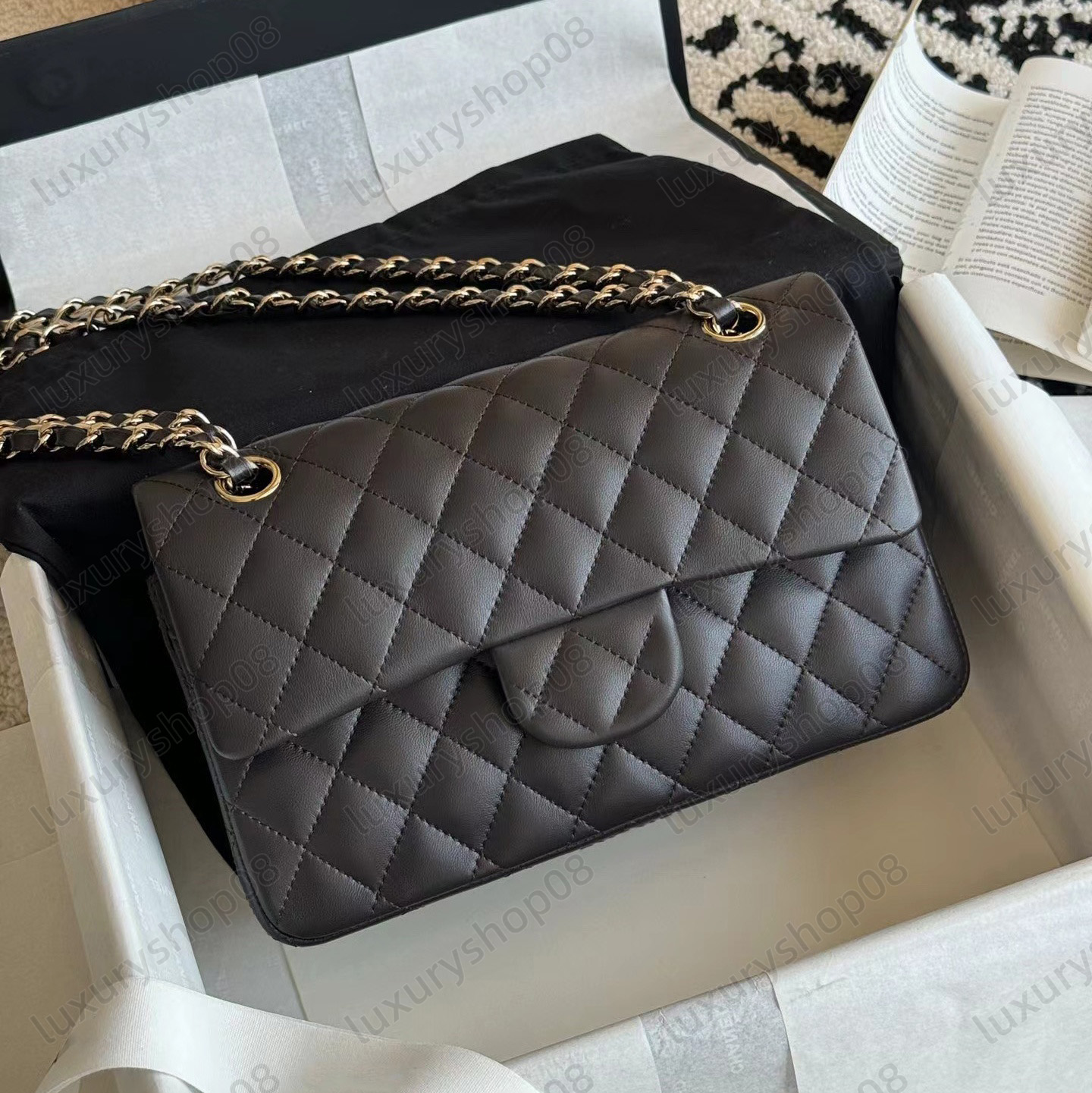 Designer Shoulder 10A High Quality Women's Crossbody Litchi Leather Hardware Square Tote Bags Multicolor Handbags Top 08