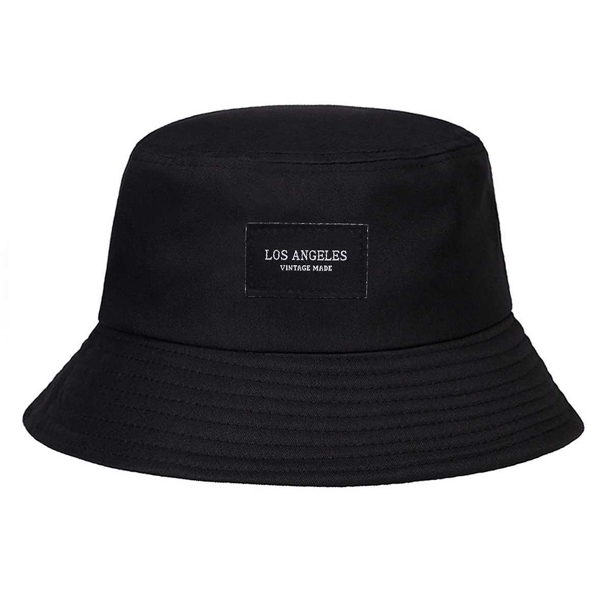 Los Angeles bucket hat letter embroidery hip-hop Panama hat mens cotton fisherman hat Casquette womens outdoor sun hat W250217